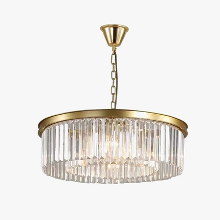 Lustre suspension en métal avec chaîne et cristal décoratif — LZ4X9P