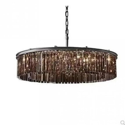 Lustre suspension en métal avec chaîne et cristal décoratif — LZ4X9P