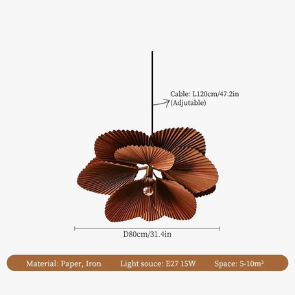 Lustre rétro en papier forme pétale pour décoration intérieure — LZ4X9TQ