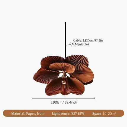 Lustre rétro en papier forme pétale pour décoration intérieure — LZ4X9TQ