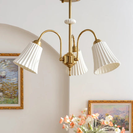 Lustre rétro en céramique et cuivre style américain — LZ7XQ2