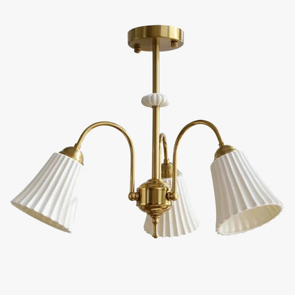 Lustre rétro en céramique et cuivre style américain — LZ7XQ2