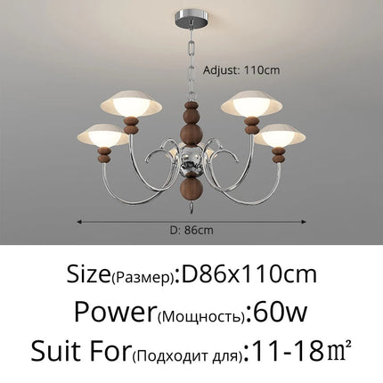 Lustre rétro haut de gamme en coque d'œuf style médiéval américain — LZ4X9J