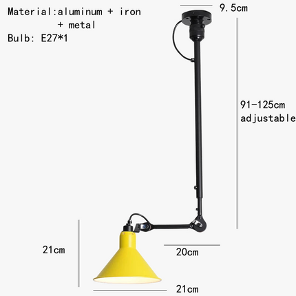Lustre rétro américain avec abat-jour orientable pour lecture — LZ4XJ9