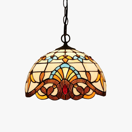 Lustre suspension style industriel en verre teinté rétro Tiffany — LZ4X9P