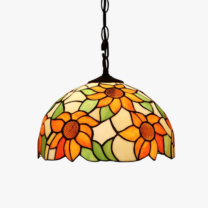 Lustre suspension style industriel en verre teinté rétro Tiffany — LZ4X9P