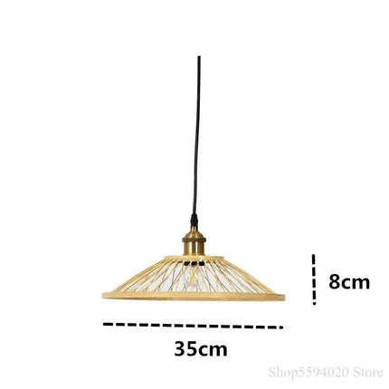 lustre restaurant en bambou chinois créatif led zen asie