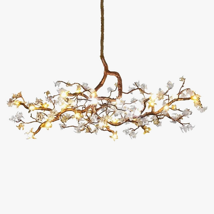 Lustre cuivre rétro en forme de branche style chinois — LZ4X9M2