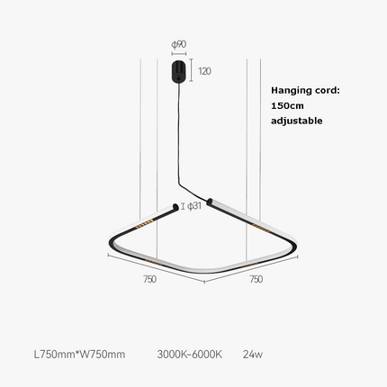 Lustre rond avec capteur mains et intensité variable — LZ4P9XQ