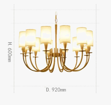 Lustre suspension style rural américain en cuivre nordique — LZ4X9T