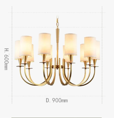 Lustre suspension style rural américain en cuivre nordique — LZ4X9T