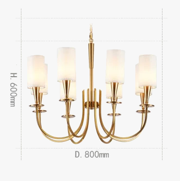 Lustre suspension style rural américain en cuivre nordique — LZ4X9T