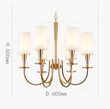 Lustre suspension style rural américain en cuivre nordique — LZ4X9T