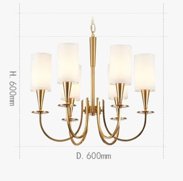 Lustre suspension nordique style rural en cuivre — LZ4X9T1