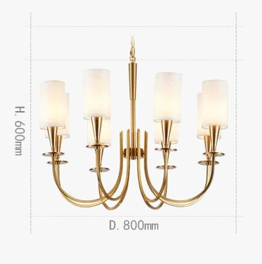 Lustre suspension nordique style rural en cuivre — LZ4X9T1