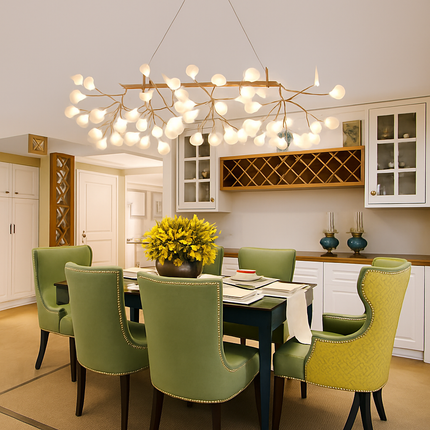 Lustre suspension design branche d'arbre avec LED Firefly — LZ3X9Q