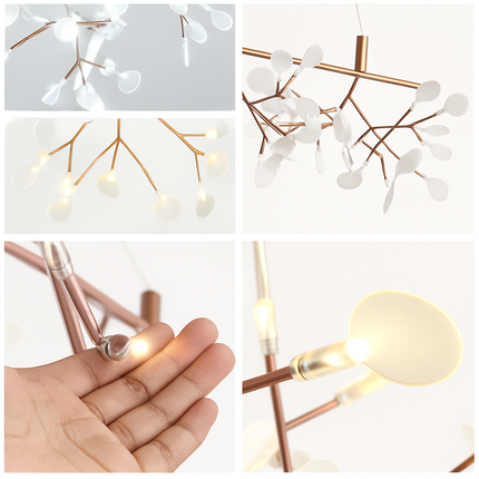 Lustre suspension design branche d'arbre avec LED Firefly — LZ3X9Q