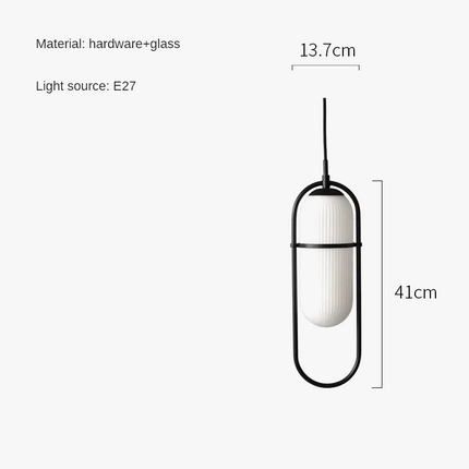 Lustre suspension industriel moderne en verre et métal — LZ4X9T2