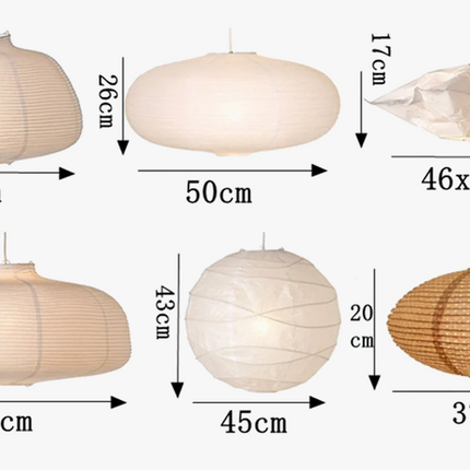Lustre sphérique en papier japonais forme lune pour éclairage intérieur — LZ4X9Q7