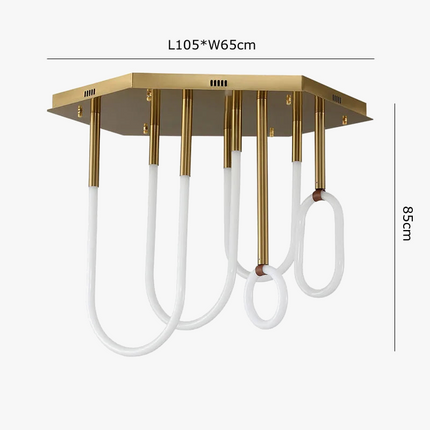 Lustre LED dimmable style nordique minimaliste à lignes modernes — LZ4X9P