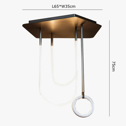 Lustre LED dimmable style nordique minimaliste à lignes modernes — LZ4X9P