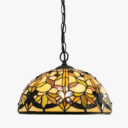 Lustre style Tiffany en forme de feuille pour intérieur — LZ4X9P