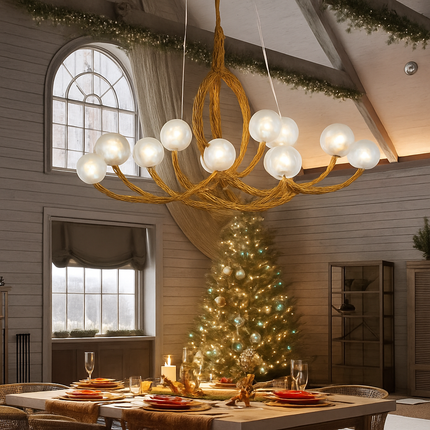 Lustre suspension moderne en résine style rétro branche d’arbre — LZ4X9P2