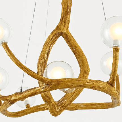Lustre suspension moderne en résine style rétro branche d’arbre — LZ4X9P2