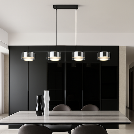 Lustre suspension en verre avec intensité lumineuse réglable — LZ4X9T