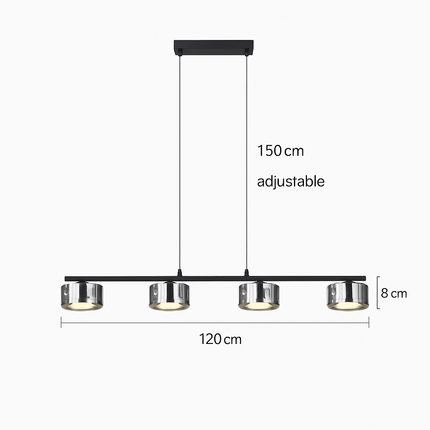 Lustre suspension en verre avec intensité lumineuse réglable — LZ4X9T