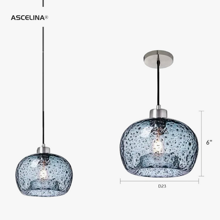 Suspension vintage en verre avec bulles d'air décoratives — LZ4X9T2