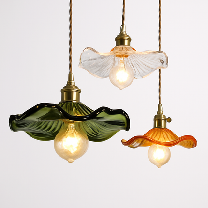 Lustre suspension vintage en verre pour intérieur nordique — LZ4X9P