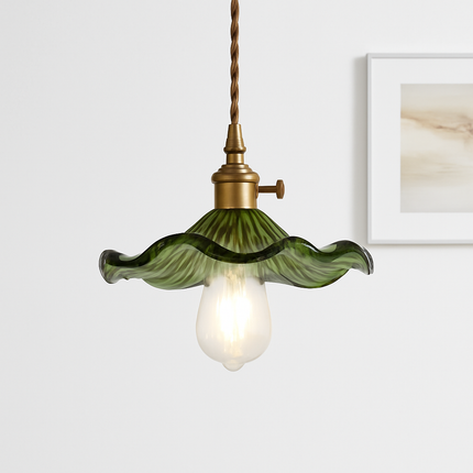 Lustre suspension vintage en verre pour intérieur nordique — LZ4X9P