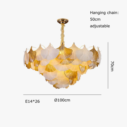 Lustre suspendu LED design Ginkgo réglable pour intérieur moderne — LZ4X9P2