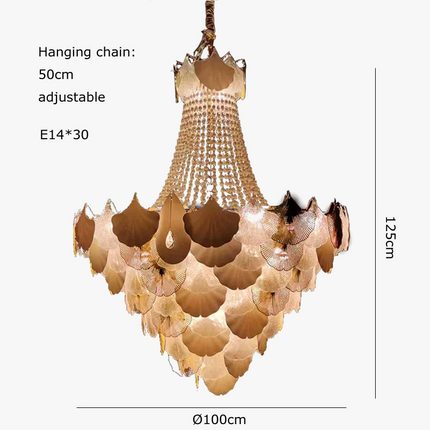 Lustre suspendu LED design Ginkgo réglable pour intérieur moderne — LZ4X9P2