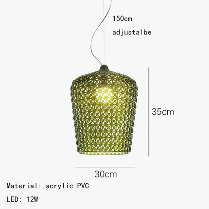 lustre suspendu à led en acrylique design nordique pour éclairage intérieur