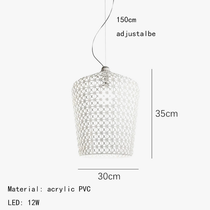 lustre suspendu à led en acrylique design nordique pour éclairage intérieur