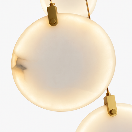 Lustre suspendu rond en marbre pour décoration moderne — LZ4X9J