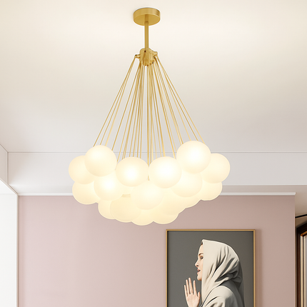 Lustre suspendu en verre pour décoration intérieure moderne — LZ4G7Q2