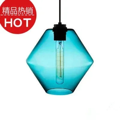 Lustre suspendu en verre transparent au design moderne et élégant — LZ4X9J