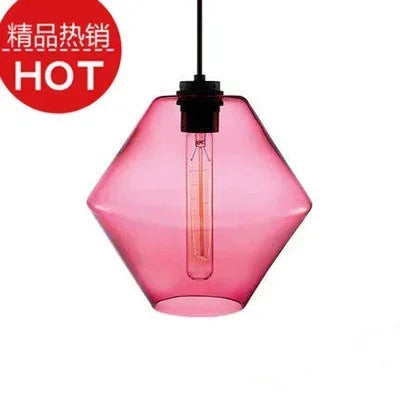 Lustre suspendu en verre transparent au design moderne et élégant — LZ4X9J