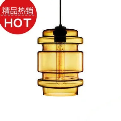 Lustre suspendu en verre transparent au design moderne et élégant — LZ4X9J