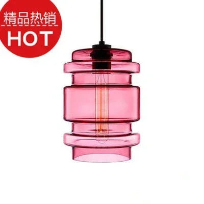 Lustre suspendu en verre transparent au design moderne et élégant — LZ4X9J