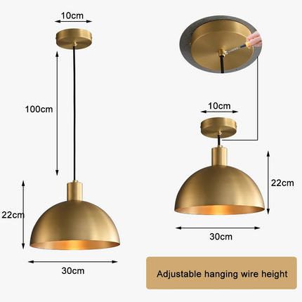 Suspension dorée au design moderne pour extérieur style ferme — LZ4P9XQ