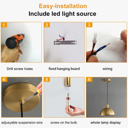 Suspension dorée au design moderne pour extérieur style ferme — LZ4P9XQ