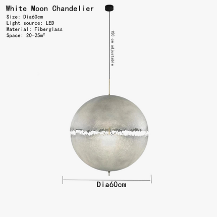 Suspension LED haut de gamme forme lune design italien — LZ4X9T
