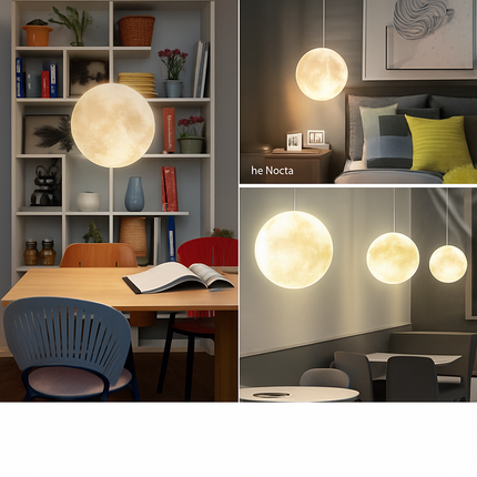 Lustre suspension LED Pleine Lune pour barre de table Sandyha — LZ4X9J