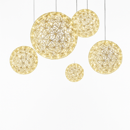 Suspension loft LED boule étincelante en acier inoxydable — LZ4F9X2