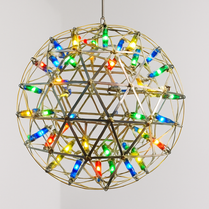 Suspension loft LED boule étincelante en acier inoxydable — LZ4F9X2