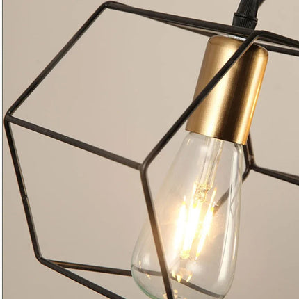 Lustre à suspension en fer forgé à têtes multiples avec câble ajustable — LZ4X9P